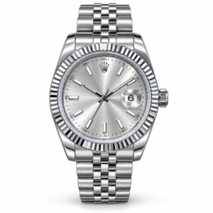 Montres & Accessoires Homme & Femme Montre acier cadran argent date