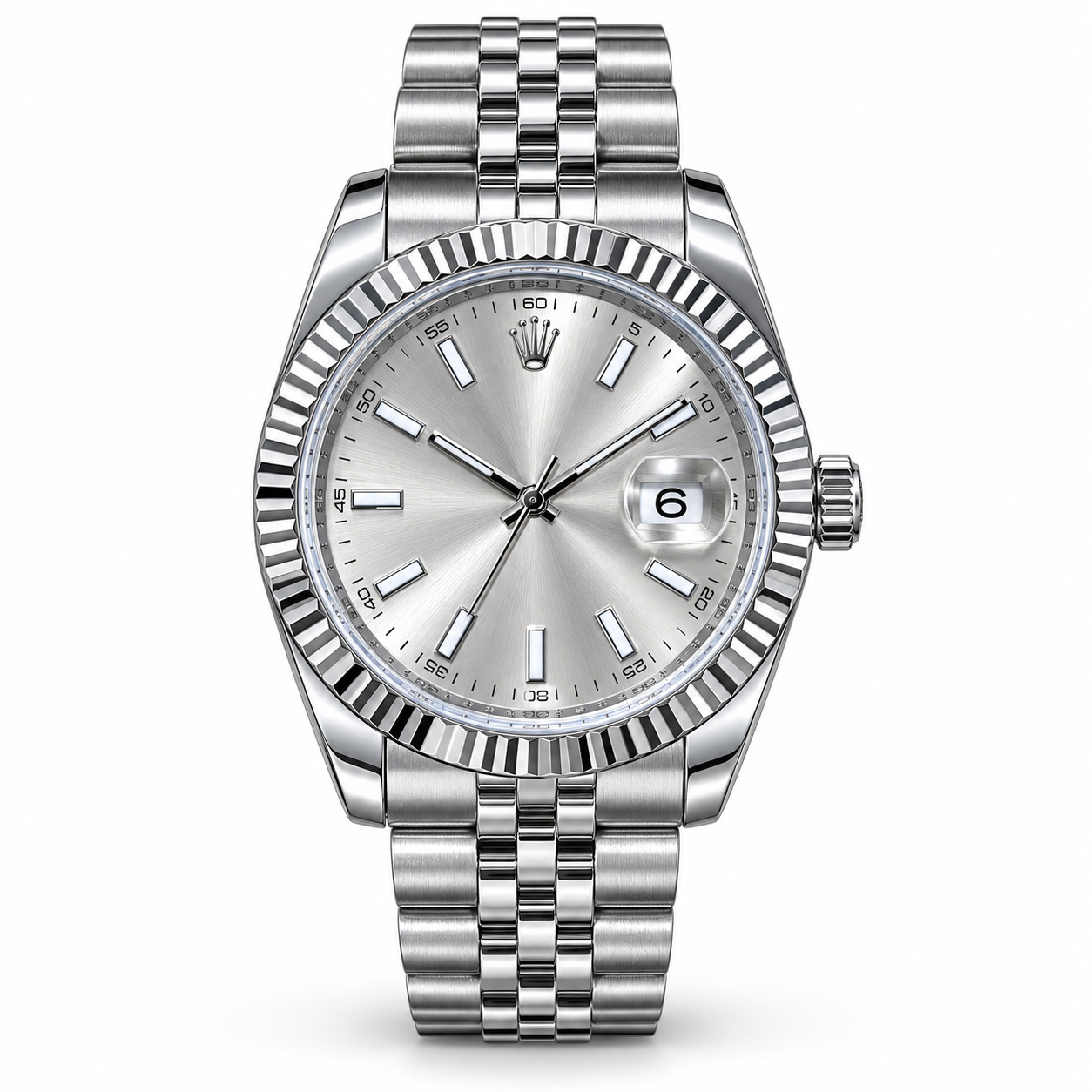 LBO Classic Silver Date Montre acier cadran argent date