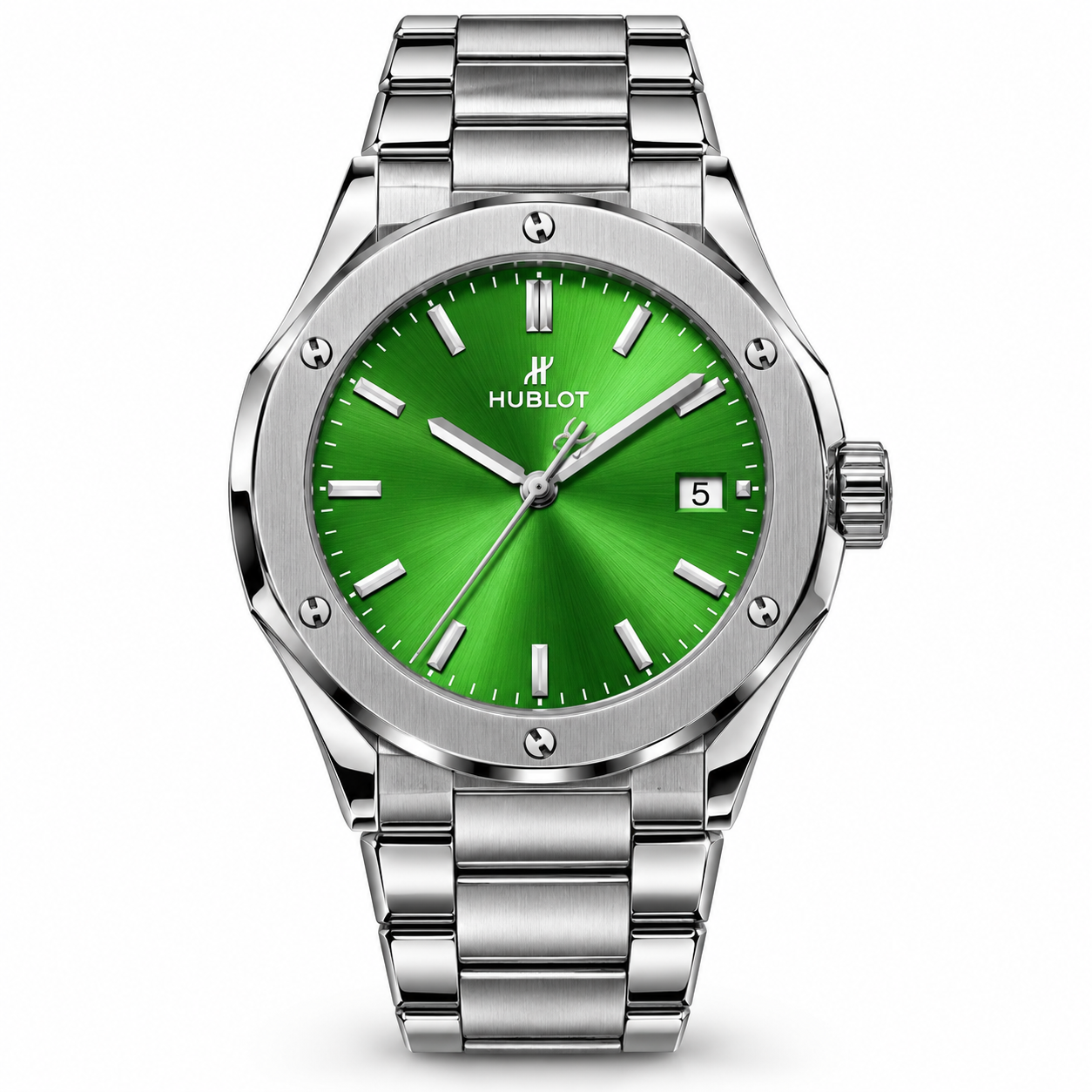 LBO Green Steel Montre acier cadran vert